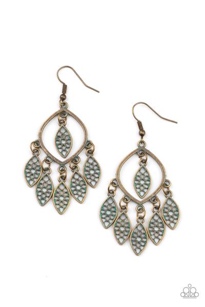 Artisan Garden - Brass Earrings Paparazzi Accessories
