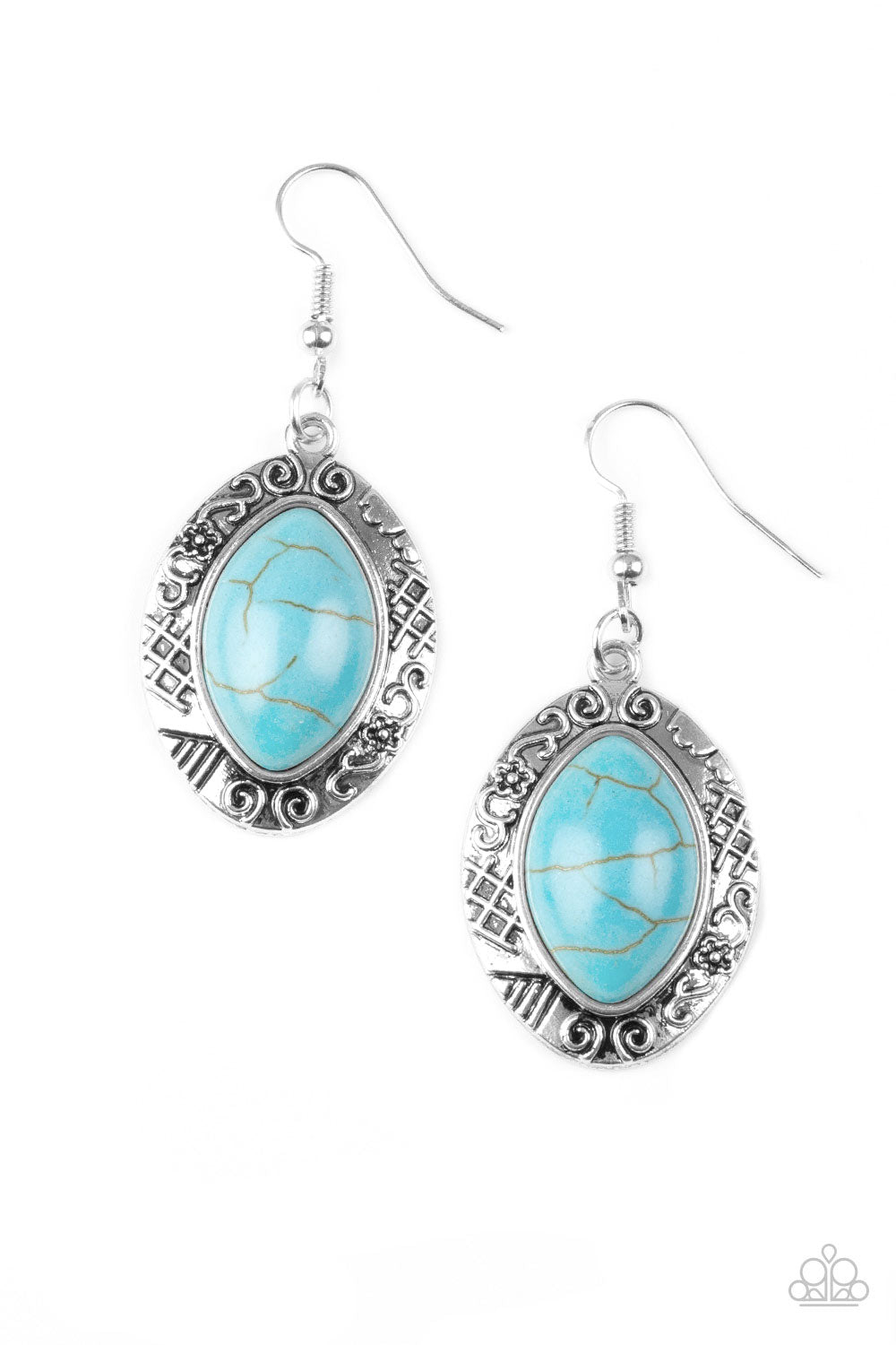 Paparazzi Accessories - Aztec Horizons Blue Earring