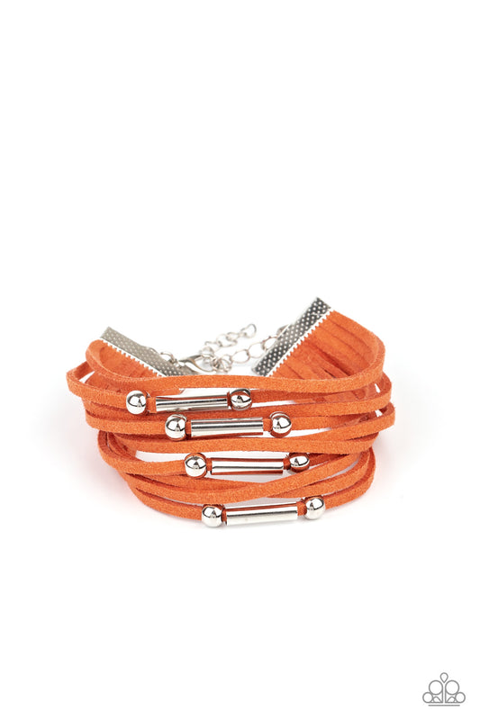 Paparazzi Back To BACKPACKER - Orange Bracelet $5 Accessory. Get Free Shipping! #P9UR-OGXX-028XX