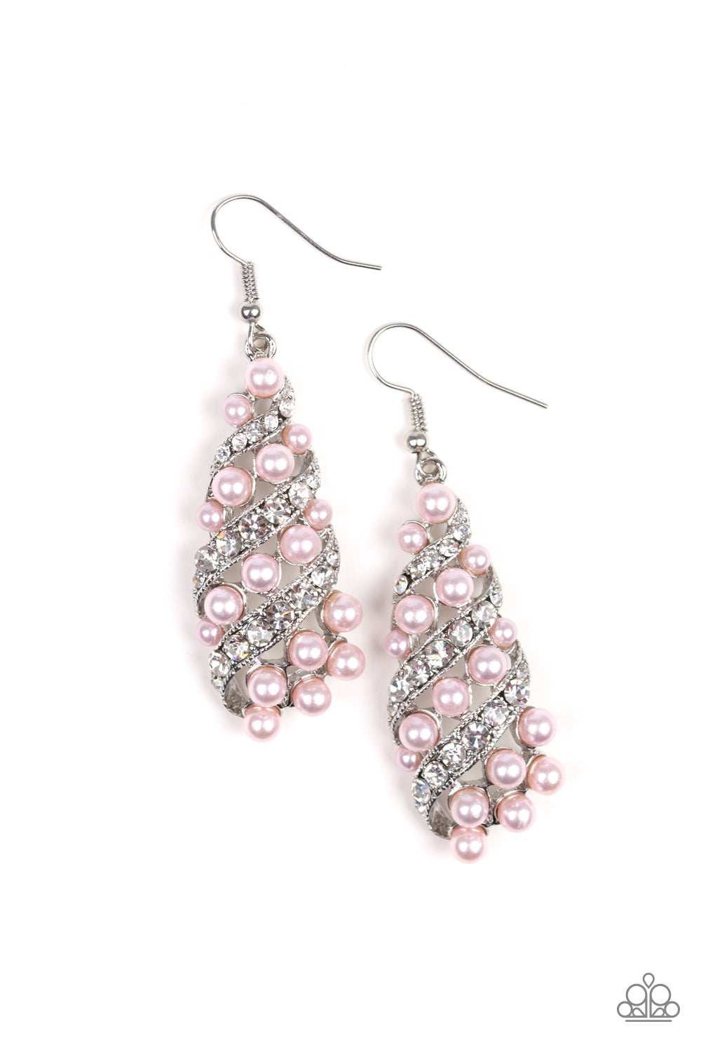 Ballroom Waltz - Pink Pearl Earring Paparazzi Accessories