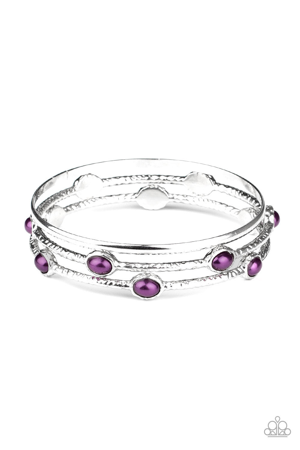 Bangle Belle - Purple Bracelet Paparazzi Accessories Bangle Style Bracelet