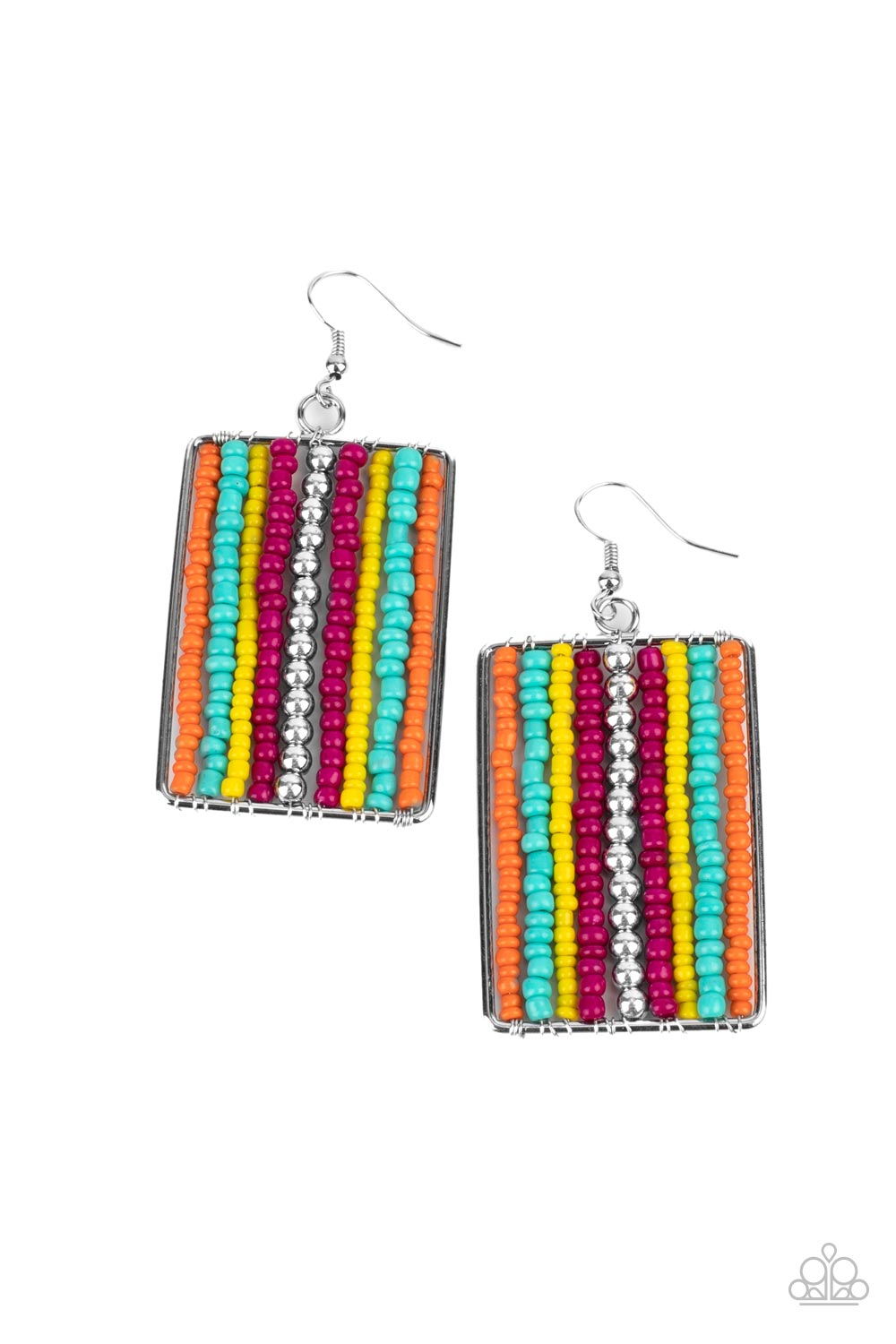 Beadwork Wonder Multi Earrings Paparazzi Accessories $5 jewelry. Get Free Shipping! #P5SE-MTXX-143XX