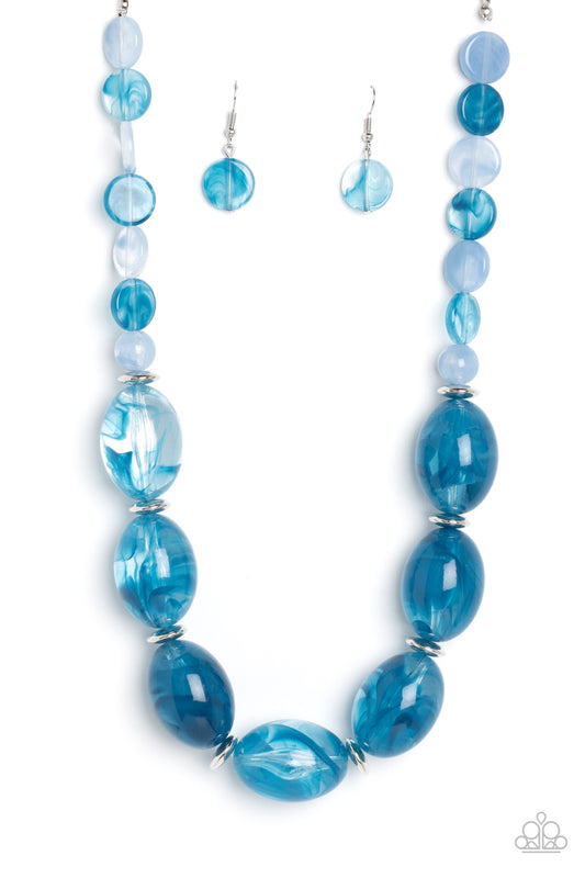 Paparazzi Belle of the Beach Blue Necklace. Subscribe & Save. #P2ST-BLXX-158XX. Acrylic Blue beads