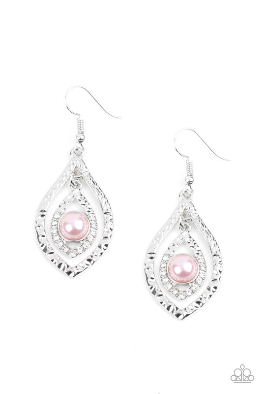 Breaking Glass Ceilings - Pink Earrings Paparazzi Accessories. #P5RE-PKXX-152XX. Get Free Shipping!