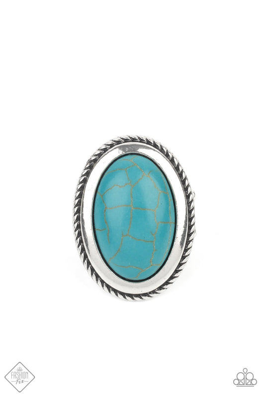 Paparazzi Ring ~ Canyon Sanctuary - Blue - June 2021 Fashion Fix