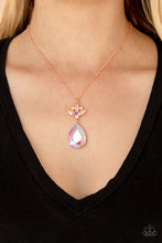 Load image into Gallery viewer, Paparazzi Celestial Shimmer - Copper Necklace Iridescent Dainty $5 Jewelry (P2RE-CPXX-185XX)
