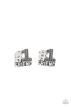 Load image into Gallery viewer, Paparazzi Starlet Shimmers Cheerleader inspired Earring Kit frames spell &quot;Go Team&quot;, &quot;#1Friend&quot;
