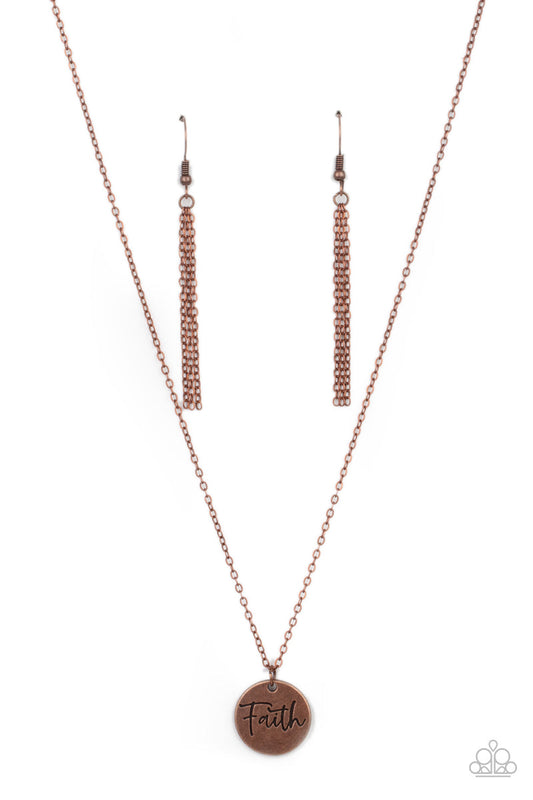 Paparazzi Choose Faith Copper Dainty Necklace. Get Free Shipping. #P2WD-CPXX-172XX