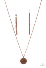 Load image into Gallery viewer, Paparazzi Choose Faith Copper Dainty Necklace. Get Free Shipping. #P2WD-CPXX-172XX
