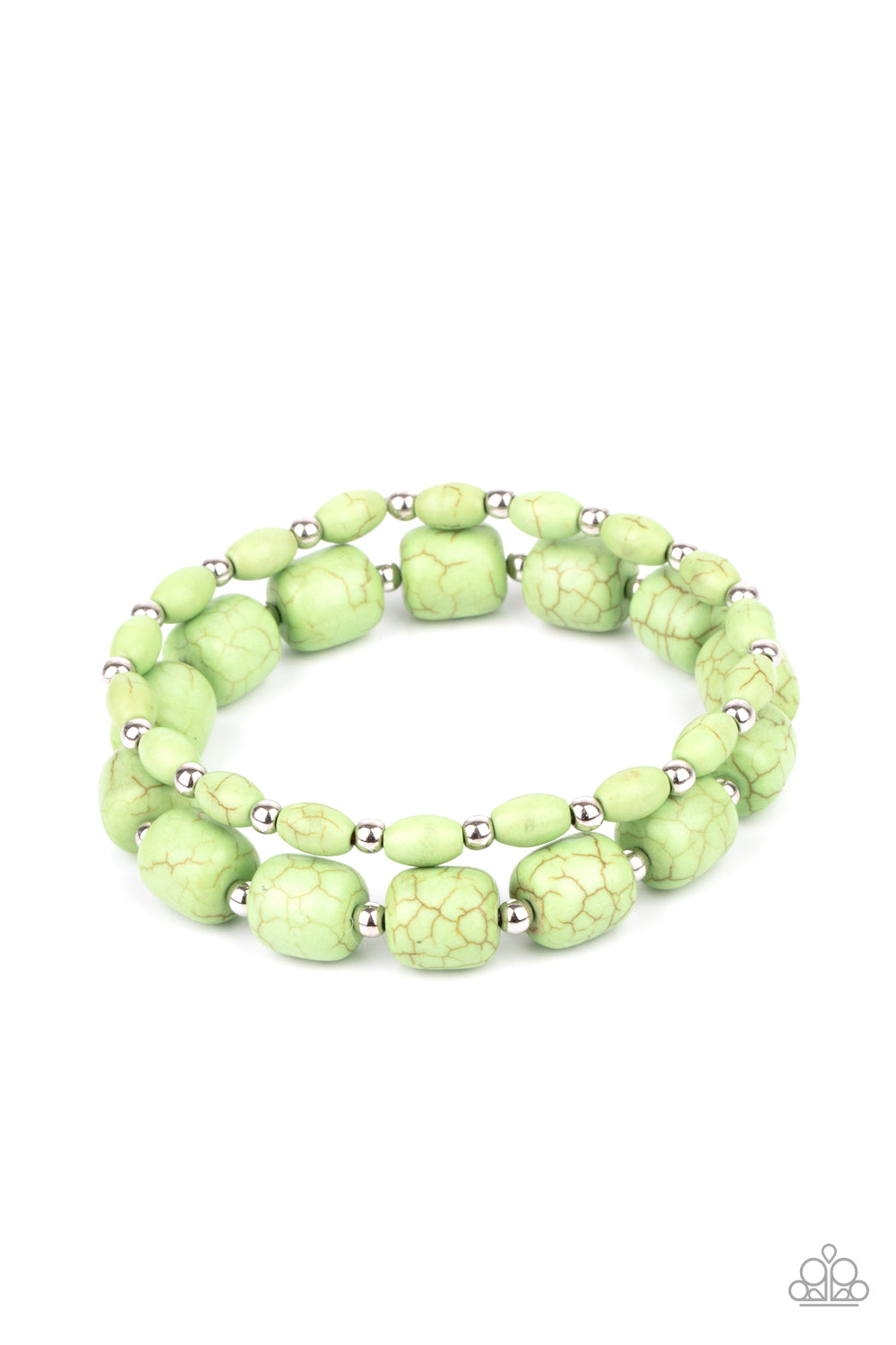 Paparazzi Colorfully Country Green Bracelet. #P9SE-GRXX-123XX. Subscribe & Save. Stretchy Bracelet