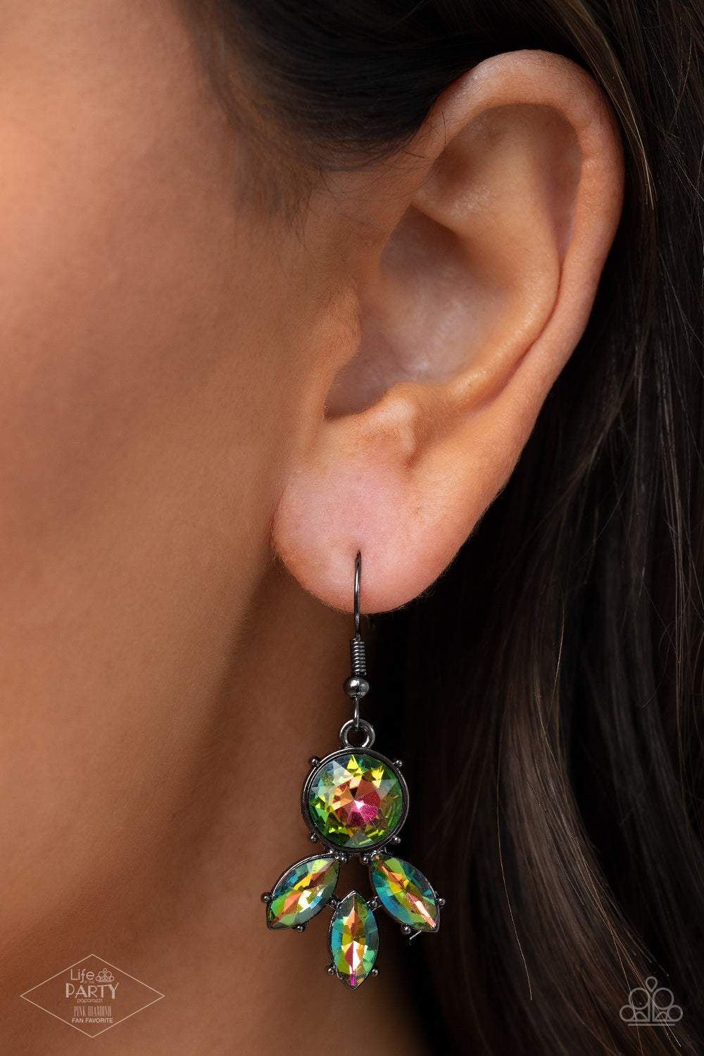 Combustible Charisma Multi Necklace Paparazzi $5 Jewelry. #P2RE-MTXX-189XX. Oil Spill Jewelry