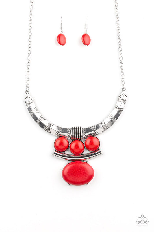 Commander In CHIEFETTE Red Necklace Paparazzi Accessories. #P2SE-RDXX-250XX