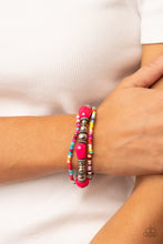 Load image into Gallery viewer, Confidently Crafty - Pink Bracelet Paparazzi Accessories. #P9WH-PKXX-291X. Get Free Shipping!
