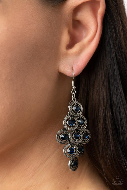 Paparazzi Constellation Cruise Earring. Blue Fringe Cascading earring. $8 Jewelry. #P5RE-BLXX-257XX