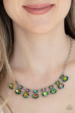Paparazzi Necklace ~ Cosmic Countess - Multi Oil Spill Necklace #P2ST-MTXX-075XX
