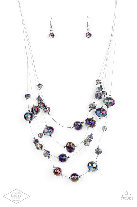Cosmic Real Estate Multi Oil Spill Necklace Paparazzi $5 Jewelry. #P2SE-MTXX-208XX. Free Shipping!