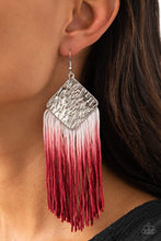 Load image into Gallery viewer, Paparazzi DIP The Scales - Red and White Fringe Earrings
