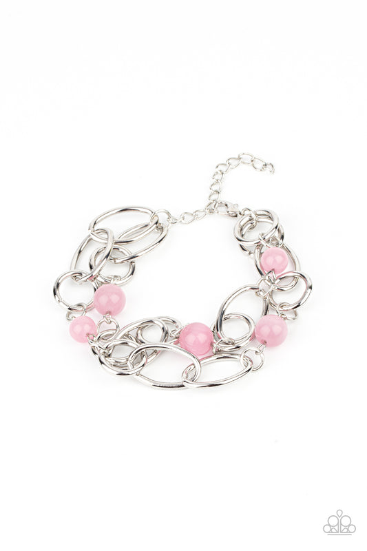 Delightfully Daydreamy Pink Bracelet Paparazzi Accessories. Get Free Shipping. #P9RE-PKXX-247XX