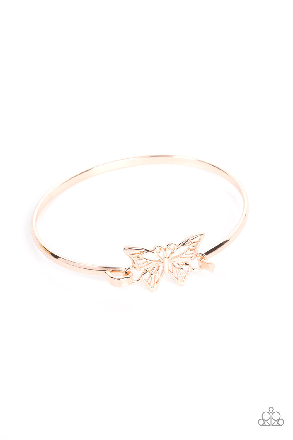 Paparazzi Did I FLUTTER? - Rose Gold Bracelet $5 Jewelry. Get Free Shipping! #P9DA-GDRS-174XX