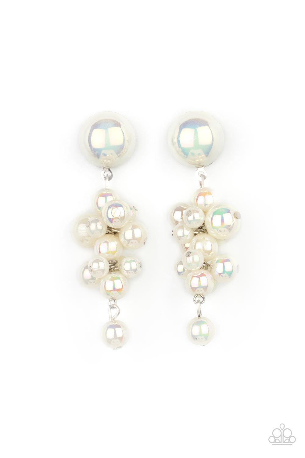 Paparazzi Dont Rock The YACHT - Multi Iridescent Pearl Earrings