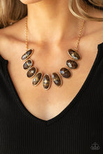 Load image into Gallery viewer, Paparazzi Elliptical Episode Brown Necklace. #P2ST-BNXX-054XX. Free Shipping!
