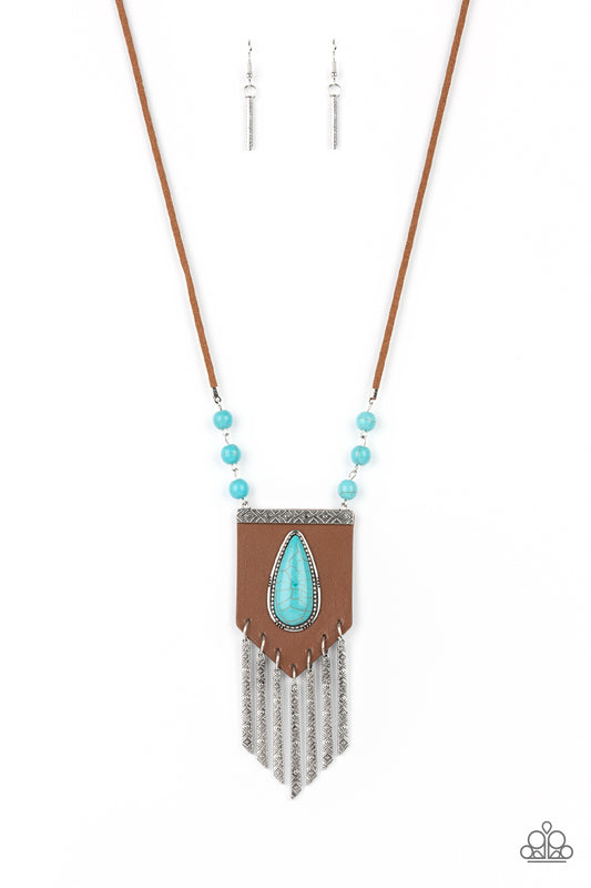 Paparazzi Enchantingly Tribal Blue Necklace. #P2SE-BLXX-453XX. Get Free Shipping. Long Necklace
