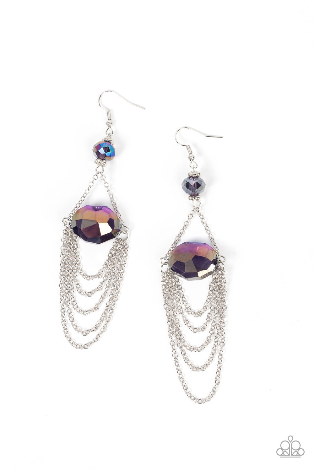 Ethereally Extravagant - Purple Earrings Paparazzi Accessories. Get Free Shipping. #P5RE-PRXX-183XX