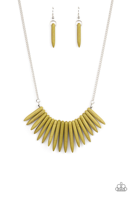 Exotic Edge - Green Necklace Paparazzi Accessories