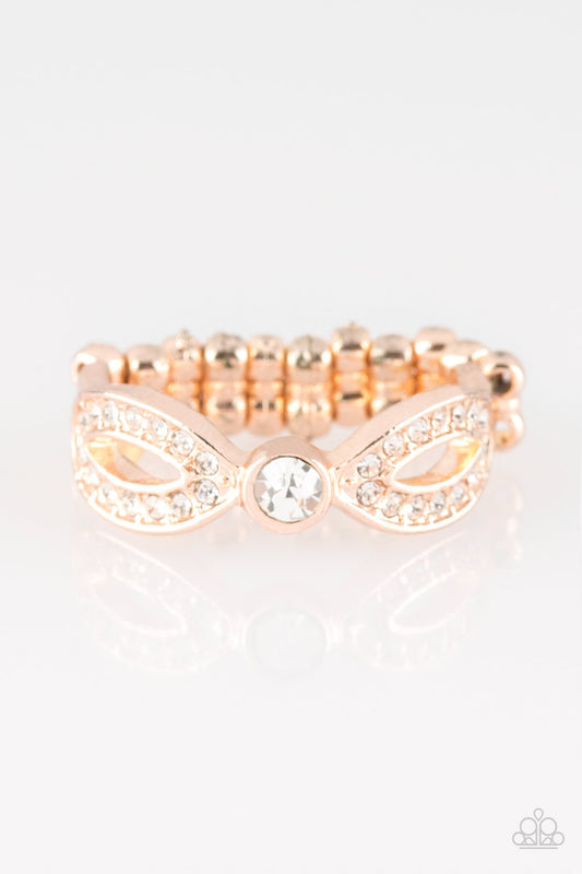 Paparazzi Ring ~ Extra Side Of Elegance - Rose Gold Ring