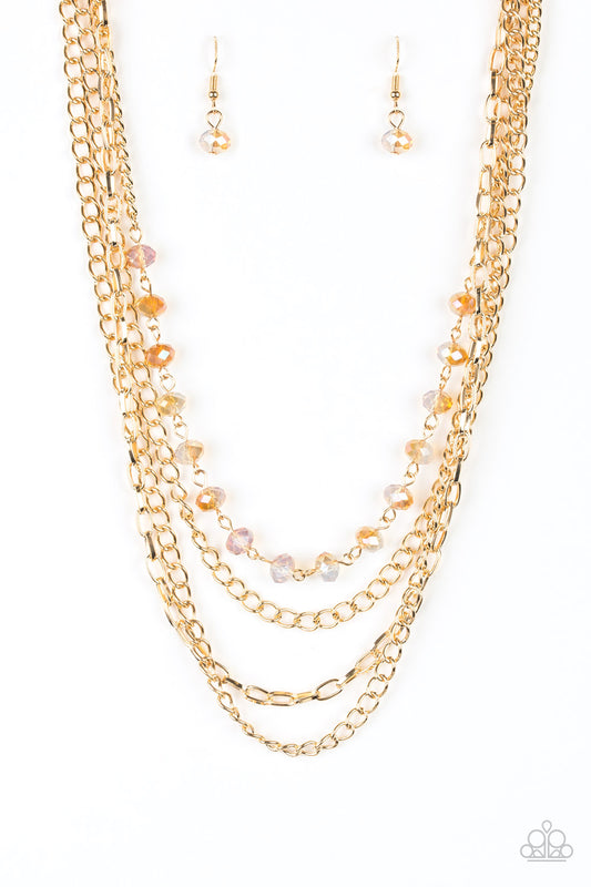 Extravagant Elegance - Gold Necklace Paparazzi Accessories