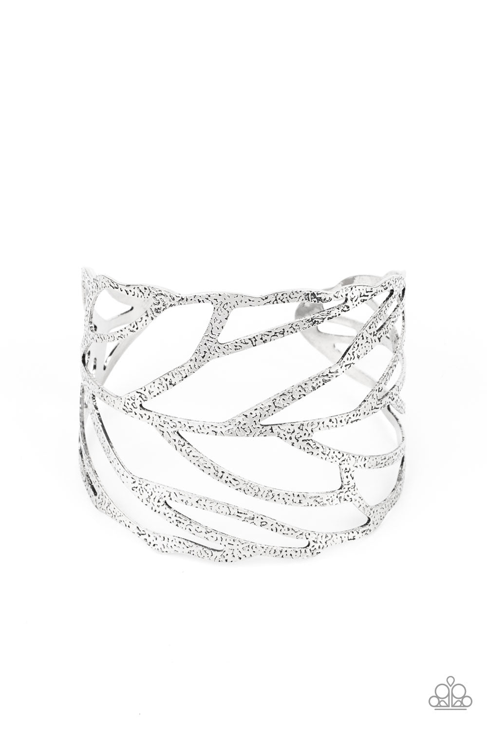 FLOCK, Stock, and Barrel - Silver Bracelet Cuff Style Hammered Paparazzi Bracelet
