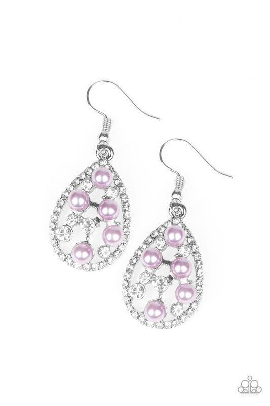Paparazzi Fabulously Wealthy Purple pearl Earring. Get Free Shipping. #P5RE-PRXX-111XX