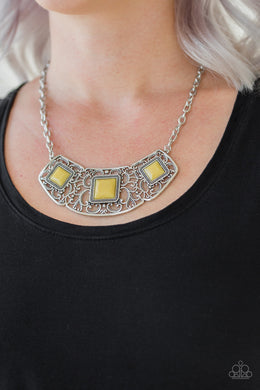 Paparazzi Feeling Inde-PENDANT Yellow Necklace. Subscribe & Save!