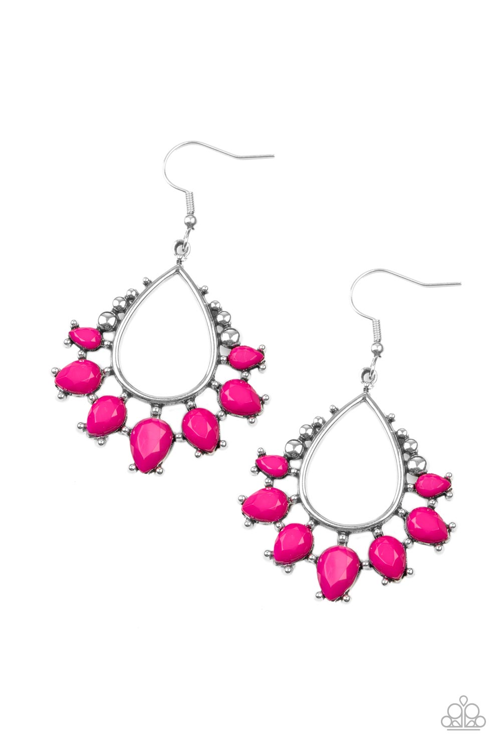 Flamboyant Ferocity Pink Earring Paparazzi Accessories #P5ST-PKXX-019XX