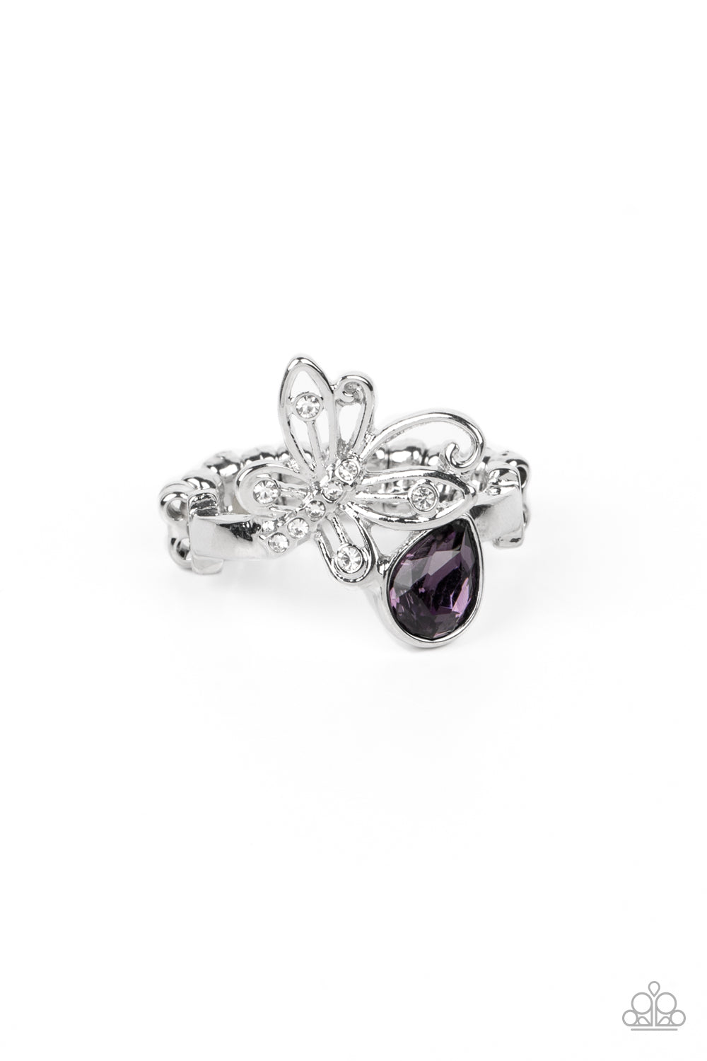 Paparazzi Flawless Flutter Butterfly Ring. Get Free Shipping. Dainty $8 Ring. Amethyst dainty