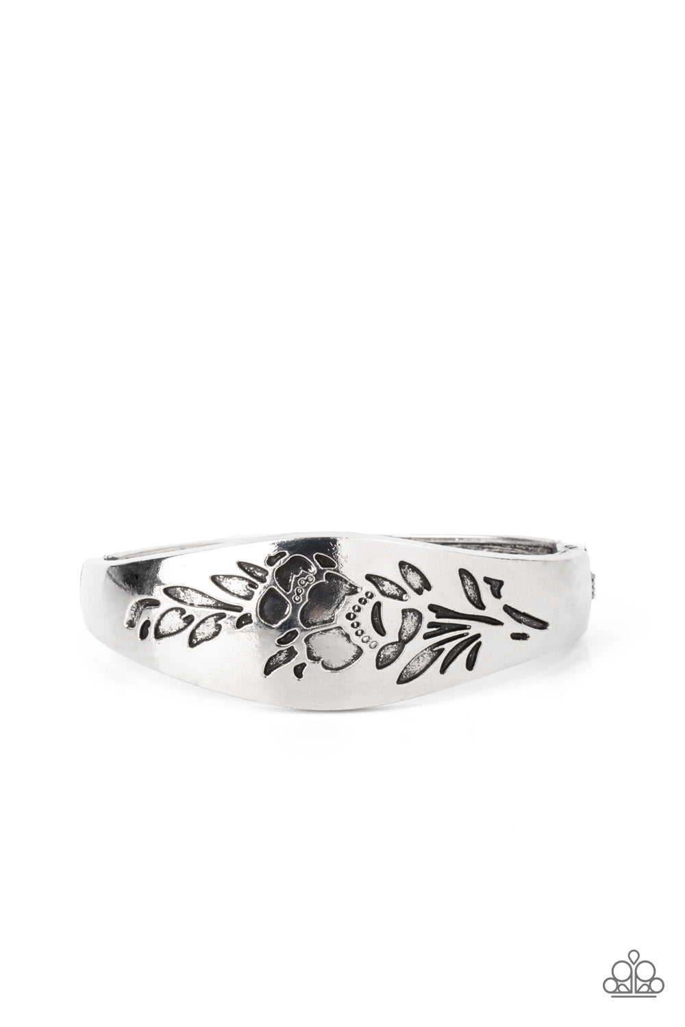Fond of Florals - Silver Bracelet Paparazzi Accessories