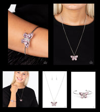 Load image into Gallery viewer, Paparazzi Butterfly Pink Rhinestone Jewelry Set. Subscribe &amp; Save. #P2RE-PKXX-368GQ
