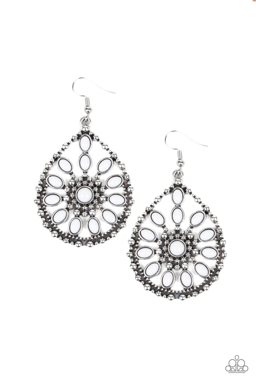Paparazzi Earring ~ Free To Roam - White