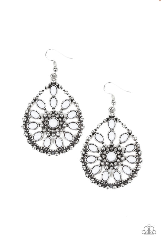 Paparazzi Earring ~ Free To Roam - White