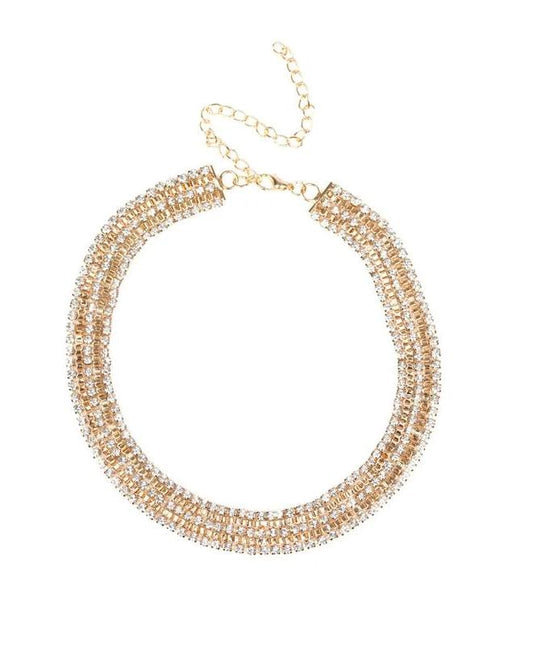 Paparazzi Necklace ~ Full REIGN - Gold - Choker Necklace