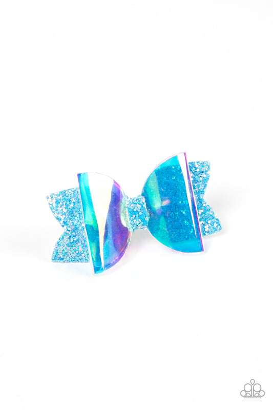 Futuristic Favorite - Blue Hair Clip Paparazzi Accessories. #P7SS-BLXX-187XX. Subscribe & Save!