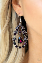Load image into Gallery viewer, Paparazzi Garden Decorum Purple Earrings $5 fishhook earrings are ready to ship
