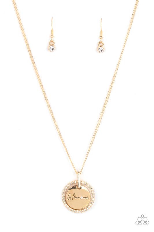 Paparazzi Glam-ma Glamorous Gold Necklace. #P2WD-GDXX-252XX. Subscribe & Save!