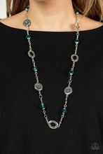 Load image into Gallery viewer, Paparazzi Glammed Up Goals Blue Long Necklace. Subscribe &amp; Save. #P2WH-BLXX-441XX
