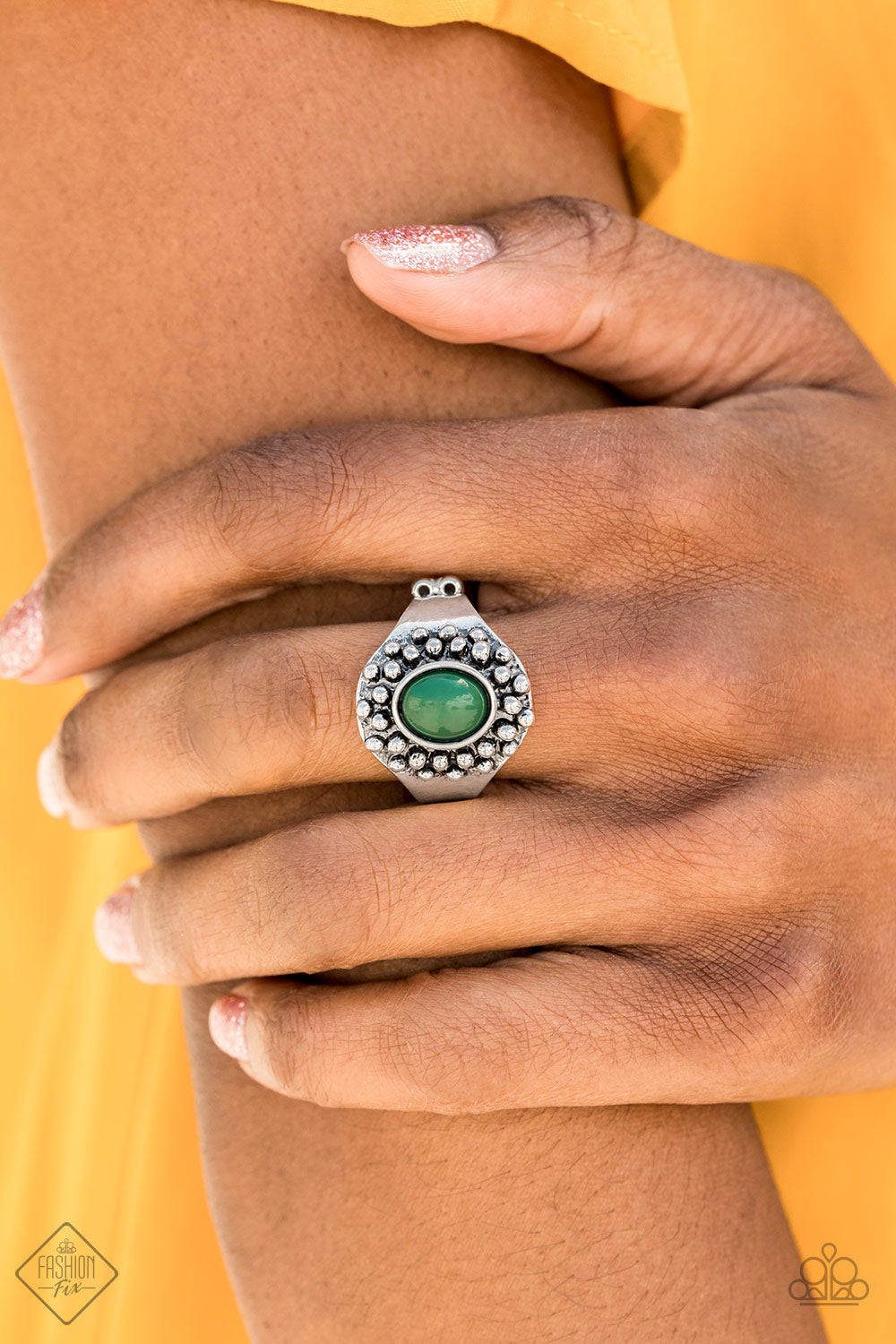 Paparazzi Accessories Fashion Fix Ring: "Please and Thank You" (P4WH-GRXX-170OV). Free Shipping!