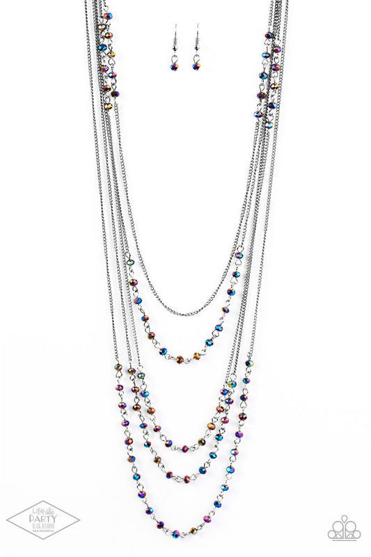 Glitter Go-Getter - Multi Oil Spill Necklace Paparazzi Accessories