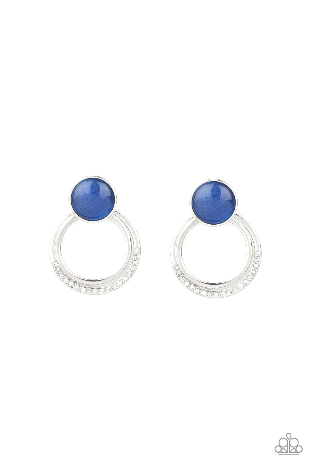 Paparazzi Earring ~ Glow Roll - Blue Earrings Paparazzi Accessories