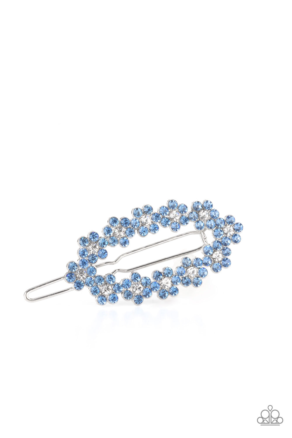 Paparazzi Gorgeously Garden Party - Blue Barrette Hair Accessories. Get Free Shipping. Floral Design