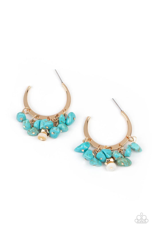 Gorgeously Grounding - Gold Hoop Earring Paparazzi Accessories