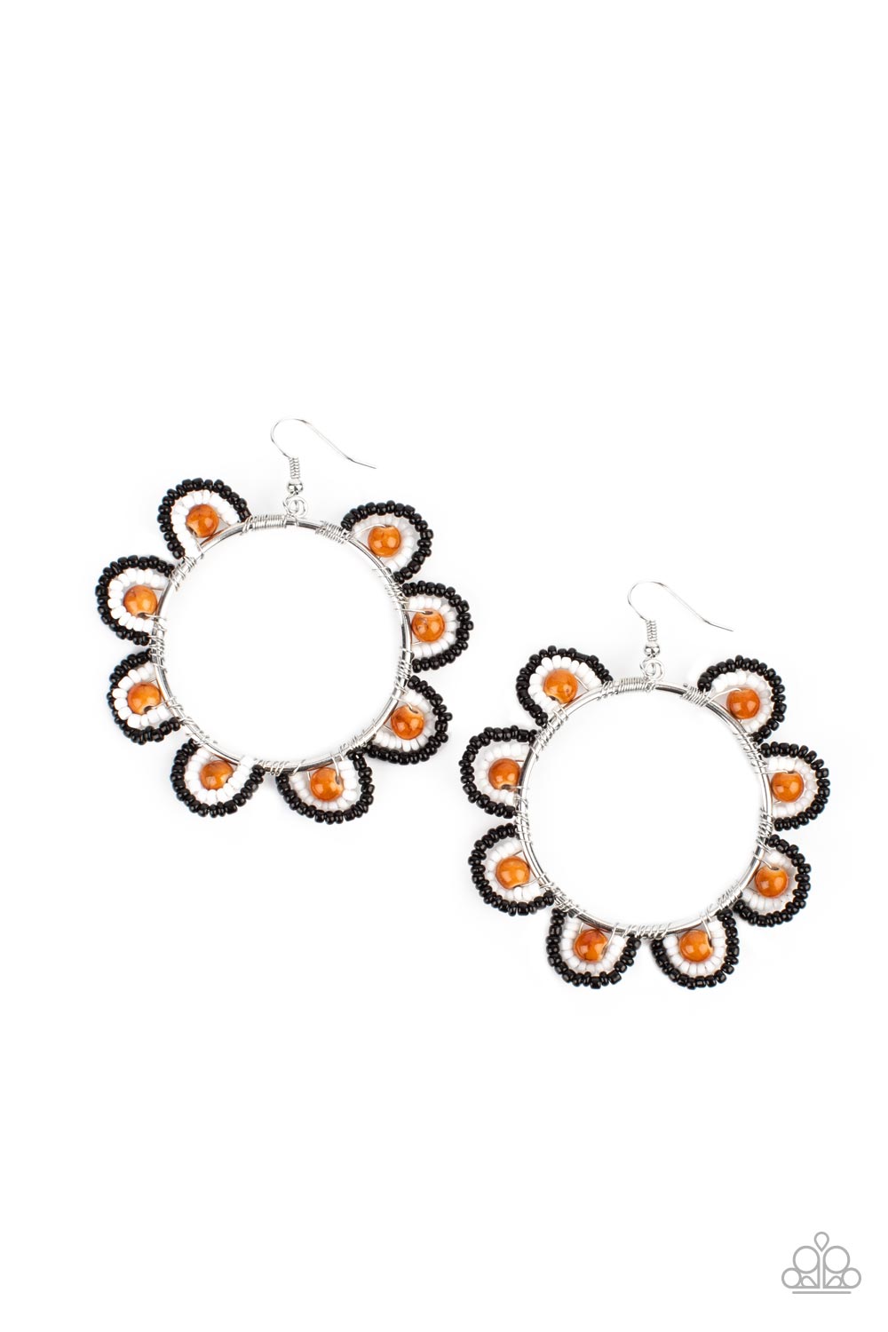 Groovy Gardens - Brown Earrings Paparazzi Accessories. Free Shipping. #P5SE-BNXX-192XX